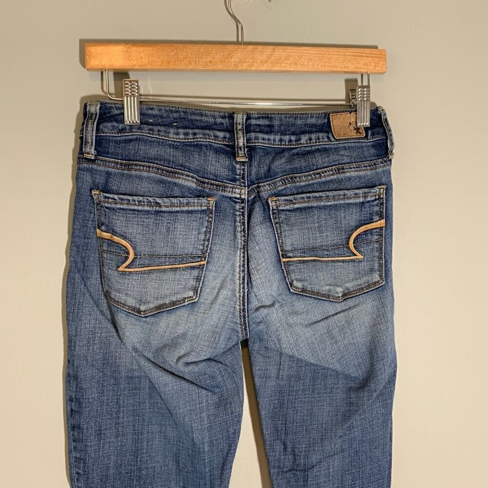 American Eagle Skinny Jeans Womens 4 Regular Blue Denim Medium‎ Wash - Picture 4 of 9